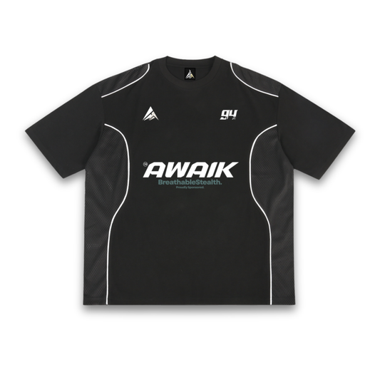 VERTEX PIPED PANEL MESH TEE