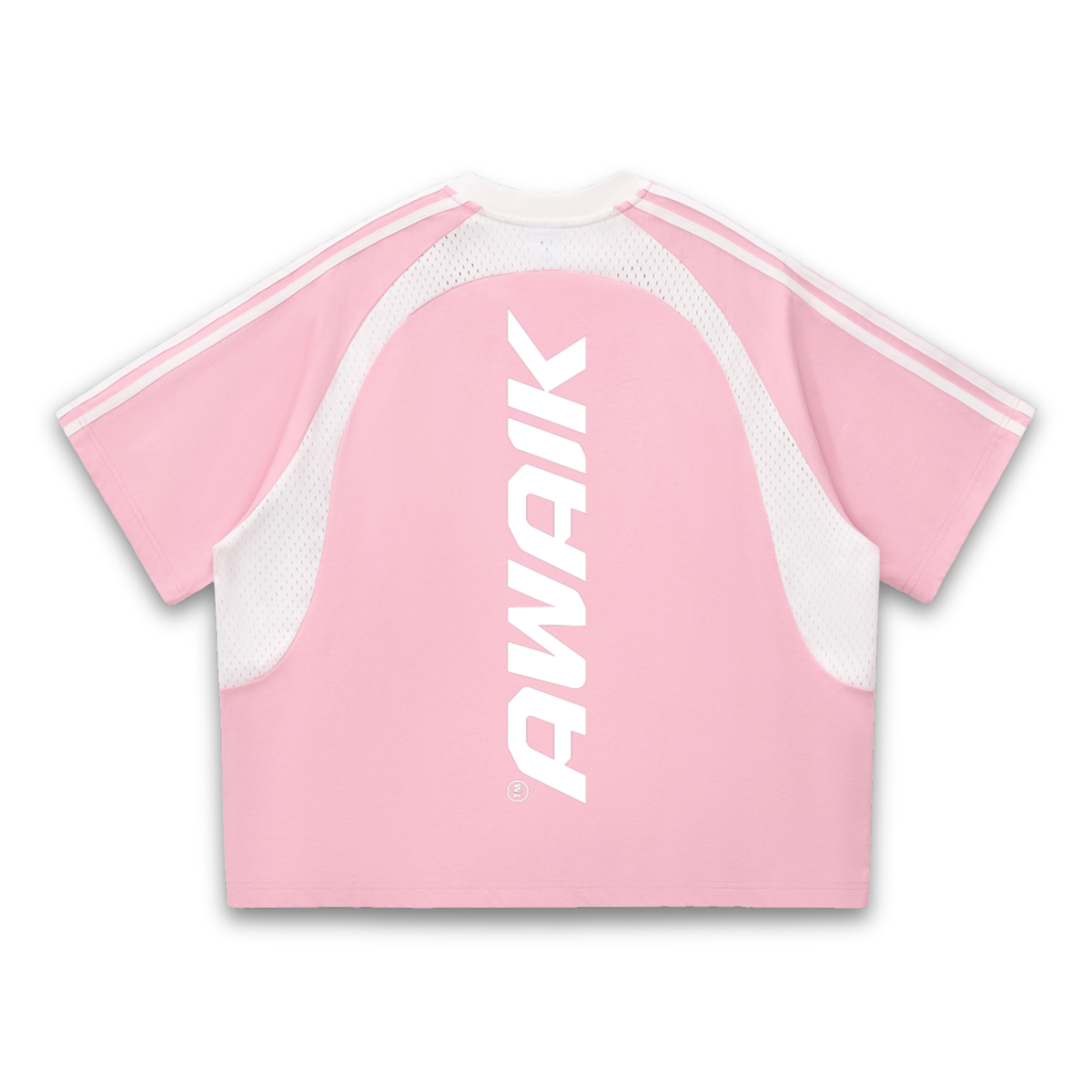 PINK VERTEX 'PUMP COVER' MESH TEE
