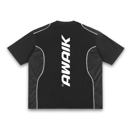 VERTEX PIPED PANEL MESH TEE
