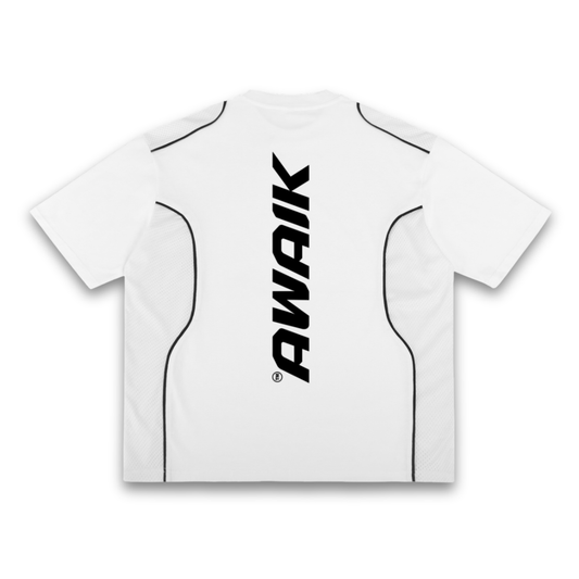 VERTEX PIPED PANEL MESH TEE