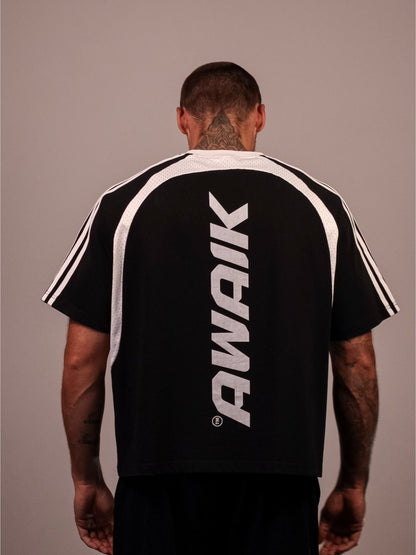 BLACK VERTEX 'PUMP COVER' MESH TEE