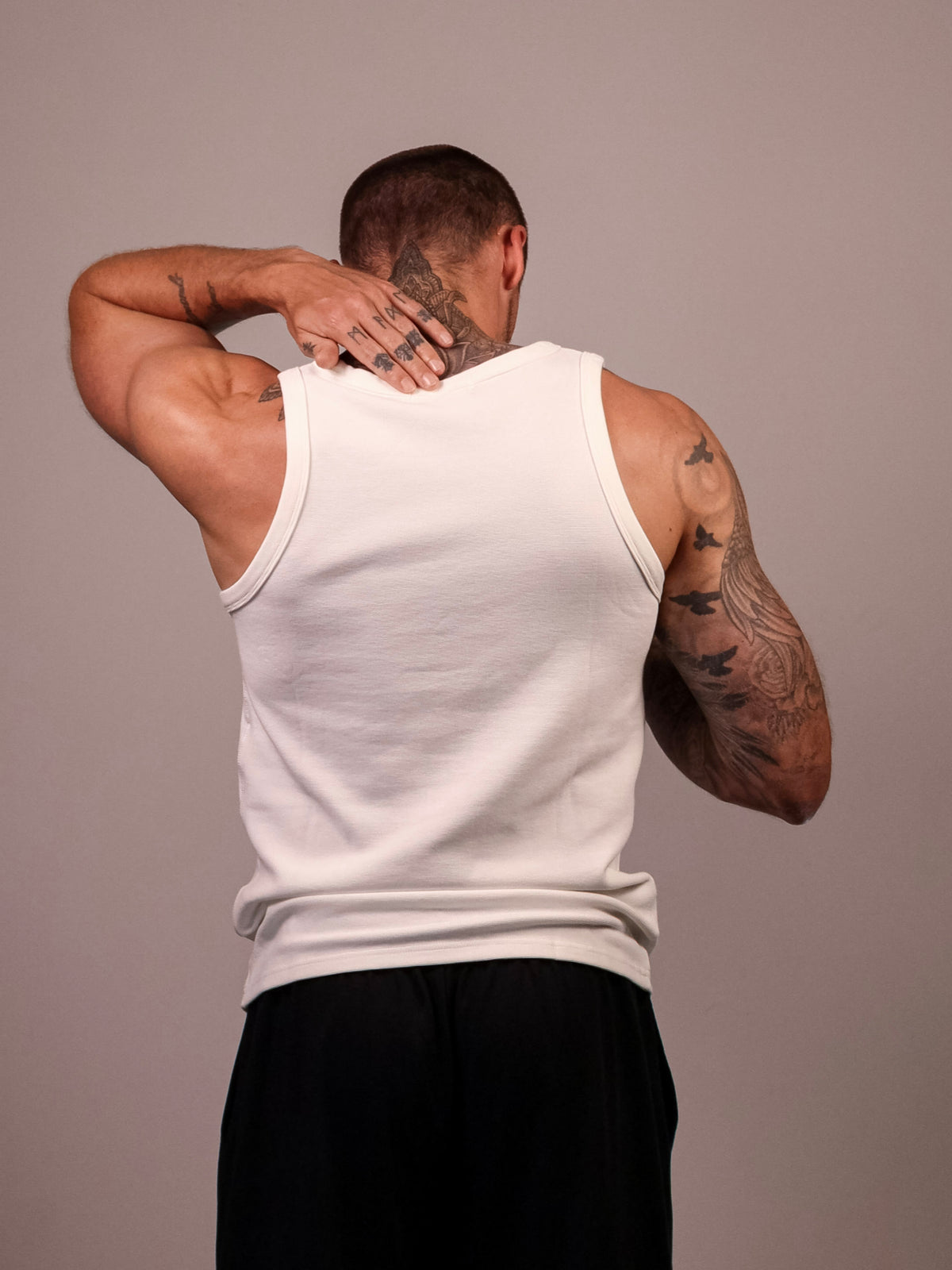 WHITE HEAVYWEIGHT RIBBED TANK