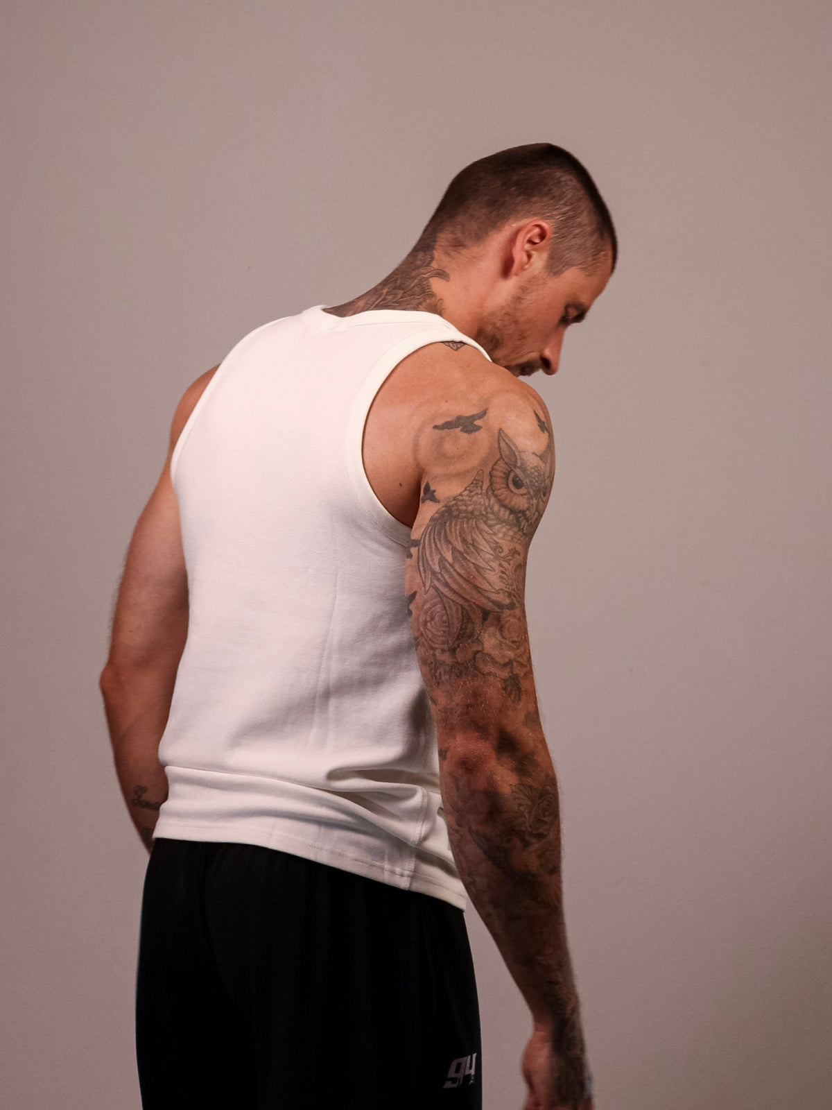 WHITE HEAVYWEIGHT RIBBED TANK