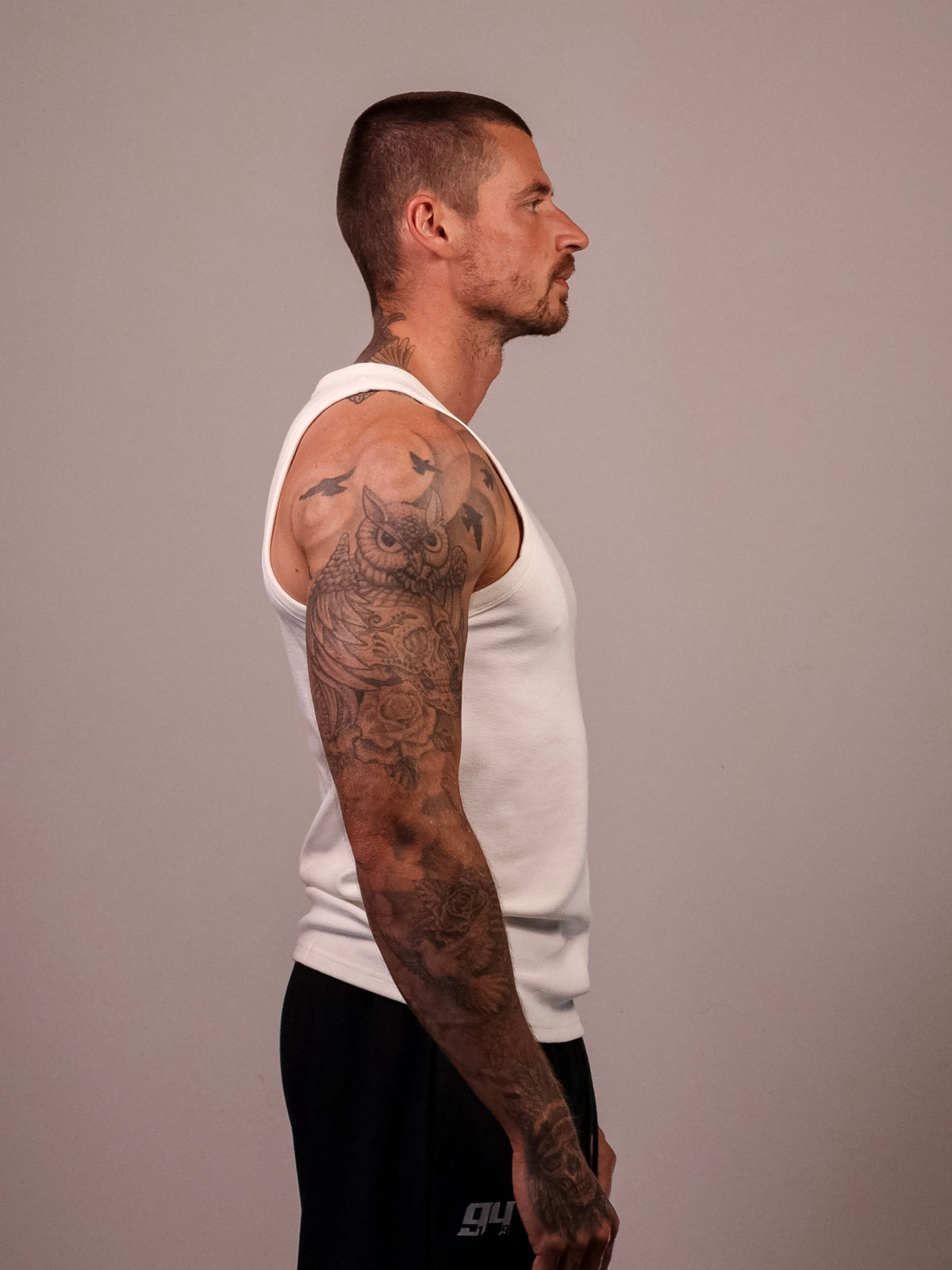 WHITE HEAVYWEIGHT RIBBED TANK