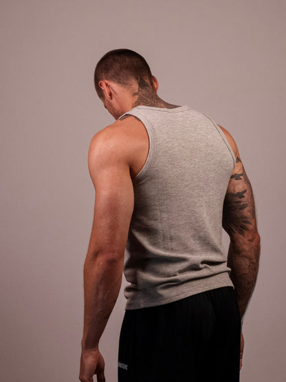 LIGHT GREY HEAVYWEIGHT RIBBED TANK