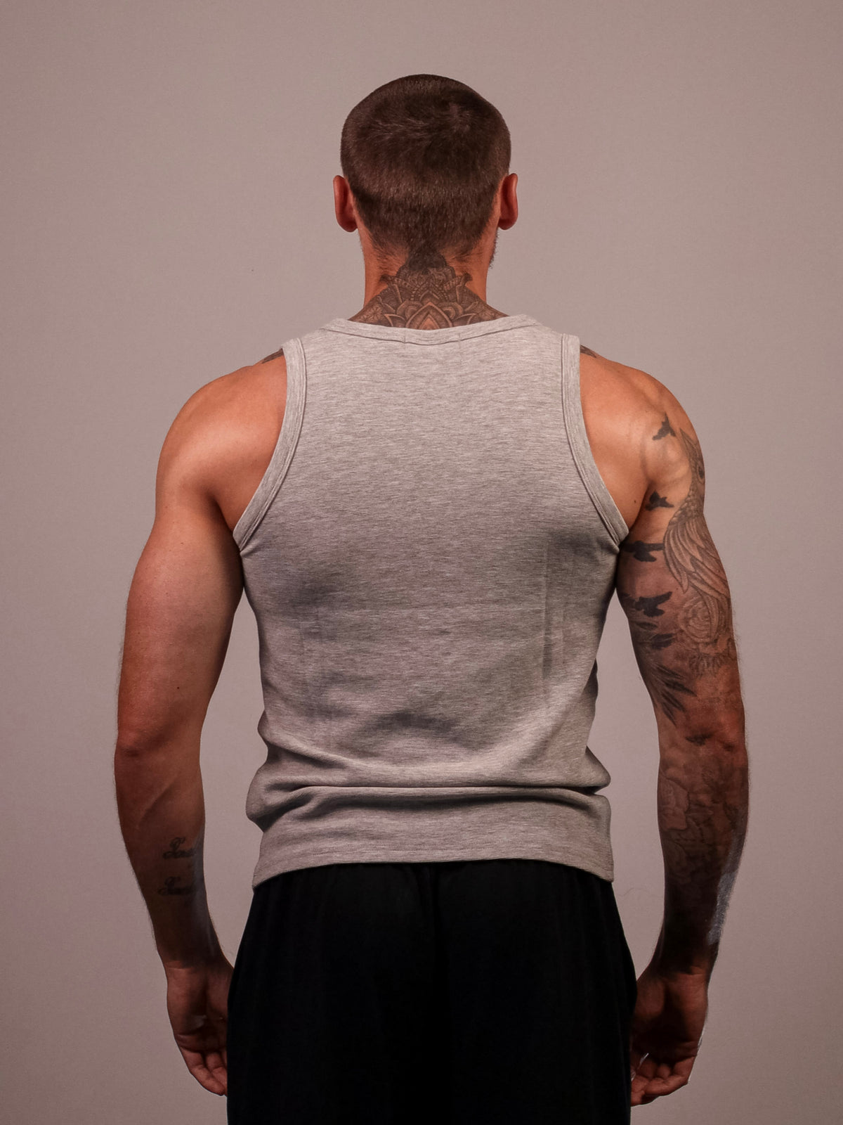 LIGHT GREY HEAVYWEIGHT RIBBED TANK