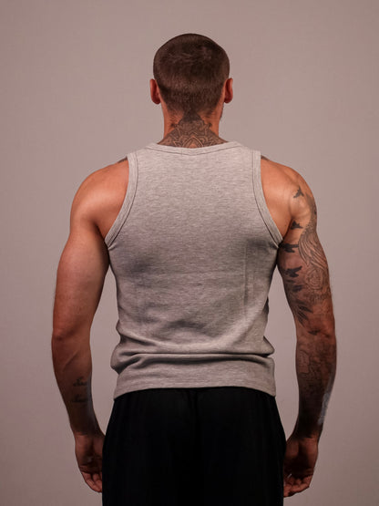 LIGHT GREY HEAVYWEIGHT RIBBED TANK