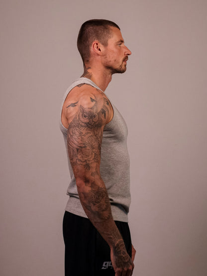 LIGHT GREY HEAVYWEIGHT RIBBED TANK