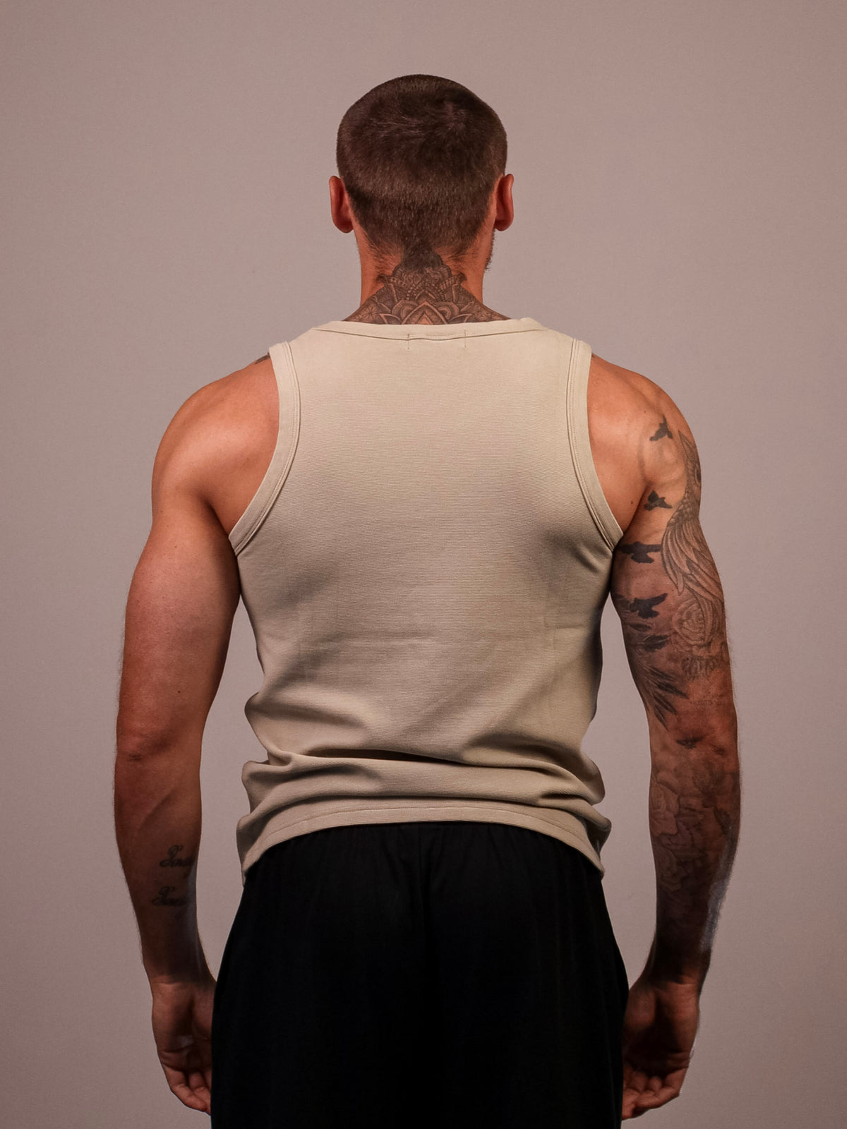 KHAKI HEAVYWEIGHT RIBBED TANK