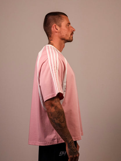 PINK VERTEX 'PUMP COVER' MESH TEE