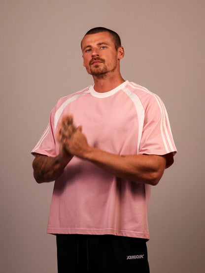 PINK VERTEX 'PUMP COVER' MESH TEE