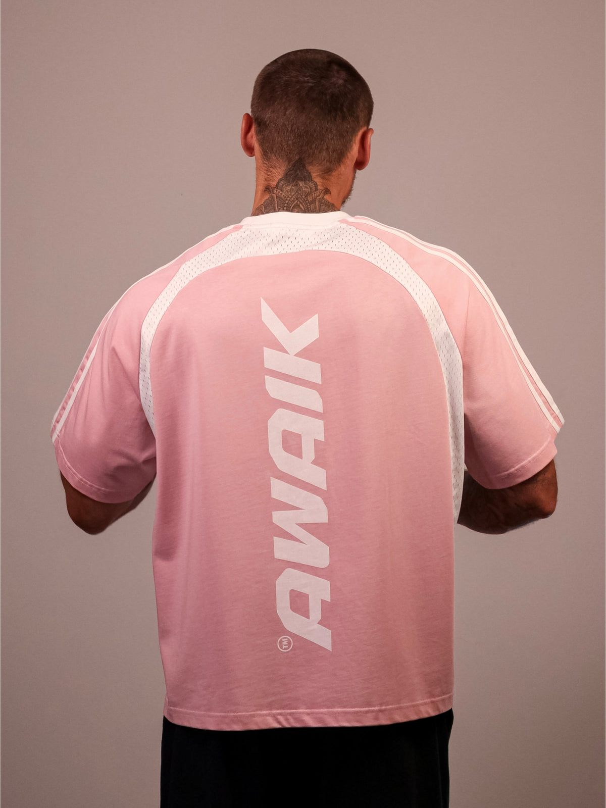 PINK VERTEX 'PUMP COVER' MESH TEE