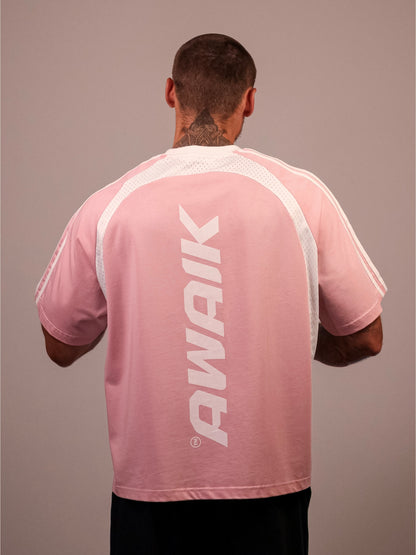 PINK VERTEX 'PUMP COVER' MESH TEE