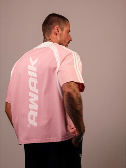 PINK VERTEX 'PUMP COVER' MESH TEE