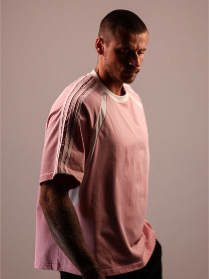 PINK VERTEX 'PUMP COVER' MESH TEE