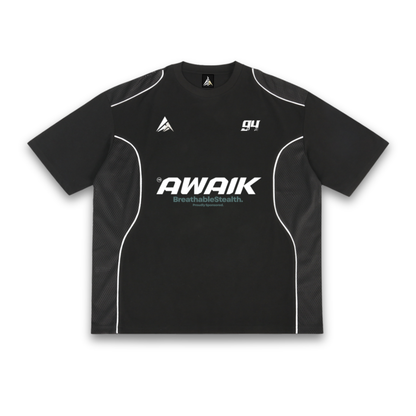 VERTEX PIPED PANEL MESH TEE