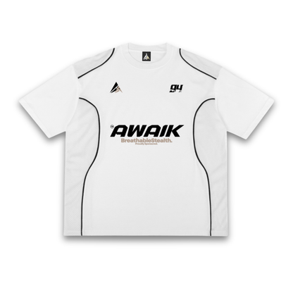 VERTEX PIPED PANEL MESH TEE