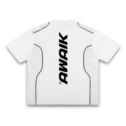 VERTEX PIPED PANEL MESH TEE