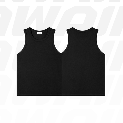 BLACK HEAVYWEIGHT RIBBED TANK