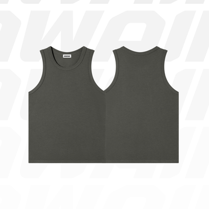 DARK GREY HEAVYWEIGHT RIBBED TANK