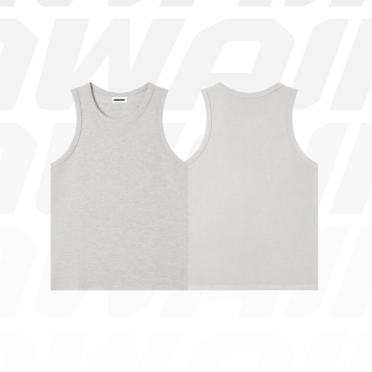 LIGHT GREY HEAVYWEIGHT RIBBED TANK