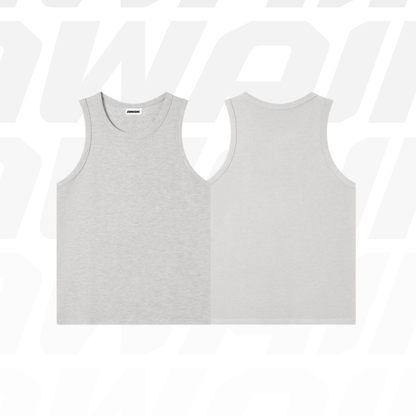 LIGHT GREY HEAVYWEIGHT RIBBED TANK