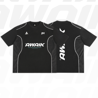 VERTEX PIPED PANEL MESH TEE